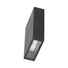 V-tac 4W LED sieninis šviestuvas, juodas, 6400K, IP65