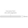 4W/m COB LED juosta, 24V, 3000K, 5m ritė, 7839/W