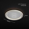 50W LED lubinis šviestuvas, pilkas, 3000-6500K, dimeriuojamas