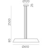 50W LED pakabinamas šviestuvas CORA, medžio/juodos sp., 2700/3000K, C4015070WAL