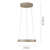 50W LED pakabinamas šviestuvas E-LOOP, bronzos sp., 2700-5000K, dimeriuojamas, 50cm, reguliuojamo aukščio