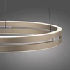 50W LED pakabinamas šviestuvas E-LOOP, žalvario sp., 2700-5000K, dimeriuojamas, 50cm, reguliuojamo aukščio