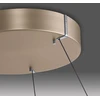50W LED pakabinamas šviestuvas E-LOOP, žalvario sp., 2700-5000K, dimeriuojamas, 50cm, reguliuojamo aukščio