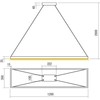 50W LED pakabinamas šviestuvas FEBE, baltas, 3000K, dimeriuojamas, 01-2923