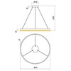 50W LED pakabinamas šviestuvas FEBE, juodas, 4000K, dimeriuojamas, 01-2874