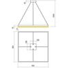 50W LED pakabinamas šviestuvas FEBE, juodas, 3000K, dimeriuojamas, 01-2909