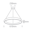 50W LED pakabinamas šviestuvas, juodas, 3000K, 62144NB/B/W