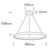 50W LED pakabinamas šviestuvas, juodas, 3000K, 63156/B/W