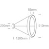 50W LED pakabinamas šviestuvas, juodas, 2700/3000/4000K, dimeriuojamas, 61cm, 62144NB/B/V