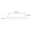 50W LED paviršinė panelė, balta, 150x30cm, CCT, 62150BRU/W/V