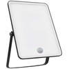 Ledvance 50W LED prožektorius ESSENTIALS, juodas, 6500K, su judesio davikliu