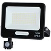 50W LED prožektorius su judesio davikliu, juodas, 6000K