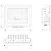 50W LED prožektorius su saulės baterija NORLA, juodas, 4000K