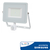 50W LED prožektorius V-TAC, 3000K (šiltai balta), su judesio davikliu, baltu korpusu, SAMSUNG LED chip