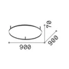 Ideal Lux Lubinis šviestuvas Oracle Slim Pl D090 Round Bk 3000K
