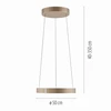 51W LED pakabinamas šviestuvas E-CLIPSE, bronzos sp., 2700-5000K, dimeriuojamas, 50cm, reguliuojamo aukščio