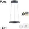51W LED pakabinamas šviestuvas E-CLIPSE, pilkos sp., 2700-5000K, dimeriuojamas, 50cm, reguliuojamo aukščio