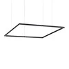 Ideal Lux Pakabinamas šviestuvas Oracle Slim D90 Square Bk 3000K