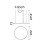 Pakabinamas šviestuvas Ideal Lux Žiedo Formos šviestuvas Oracle Slim D90 Round Wh 4000K