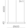 52W LED pakabinamas šviestuvas - modulis LOOP, juodas, 2700/3000K, C3997070N