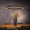 53W LED pakabinamas šviestuvas E-LOOP, ąžuolo/juodos sp., 2700-5000K, dimeriuojamas, 70cm, reguliuojamo aukščio