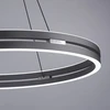 53W LED pakabinamas šviestuvas E-LOOP, pilkos sp., 2700-5000K, dimeriuojamas, 70cm, reguliuojamo aukščio