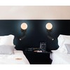 5+3W LED sieninis šviestuvas REFLECT, juodos/baltos sp., 3000K, 4229000