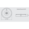 8W avarinis/evakuacinis šviestuvas STARLET ROUND SO 250 M 3H MT, baltas