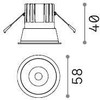 5,5W LED įleidžiamas šviestuvas GAME, baltas, 3000K, 337142