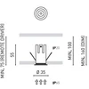 5,5W LED įleidžiamas šviestuvas NANO, baltos sp., 3000K, 34°