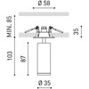 5,5W LED įleidžiamo montavimo šviestuvas FIT RECESSED MEDIUM, baltas, 2700K, 29°, DALI
