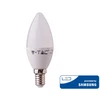 5.5W LED lemputė V-TAC, žvakės formos, E14, termoplastikas, 4000K (natūraliai balta), SAMSUNG LED chip