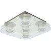 5,5W LED lubinis šviestuvas FLAVIO, chromo/baltos sp./skaidrus, 3000K