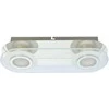 5,5W LED lubinis šviestuvas FLAVIO, chromo/baltos sp./skaidrus, 3000K