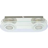 5,5W LED lubinis šviestuvas FLAVIO, chromo/baltos sp./skaidrus, 3000K