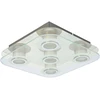 5,5W LED lubinis šviestuvas FLAVIO, chromo/baltos sp./skaidrus, 3000K