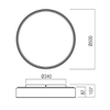 55W LED lubinis šviestuvas HOVER, baltas, 2700/3000/4000K, dimeriuojamas, 01-4465