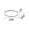 Ideal Lux Lubinis šviestuvas Oracle Slim Pl D090 Round Wh 3000K