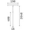5,5W LED pakabinamas šviestuvas į magnetinę sistemą EGO, juodas, 3000K, 48V, 332451