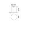 Ideal Lux Pakabinamas šviestuvas Oracle Slim Sp D090 Round 4000K On-Off Bk