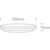 Lubinis šviestuvas 55W LED plafonas, juodas, 3000K, 62146/B/W