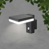 V-tac 5,5W LED sieninis lauko šviestuvas su saulės baterija ir judesio davikliu, juodas, 3000K, IP54