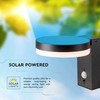 Sieninis šviestuvas V-tac 5,5W LED sieninis lauko šviestuvas su saulės baterija ir judesio davikliu, juodas, 3000K, IP54