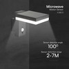 V-tac 5,5W LED sieninis lauko šviestuvas su saulės baterija ir judesio davikliu, juodas, 3000K, IP54