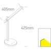 5,5W LED stalo šviestuvas, baltas, 3000/4000/6500K, dimeriuojamas, 61108/W/V