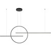56W LED pakabinamas šviestuvas GIOTTO, juodas, 3000K, dimeriuojamas, 01-1737