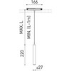 5,6W LED pakabinamas šviestuvas į magnetinį bėgelį STICK 22, juodas, 48V, 3000K