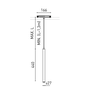 5,6W pakabinamas šviestuvas į magnetinį bėgelį STICK 44 48V 2M, juodas, 3000K, DALI