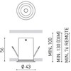 5,7W LED įleidžiamas šviestuvas LENS LIGHT, juodas, 2700K, dimeriuojamas