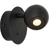 5,9W LED sieninis šviestuvas SEBASTIAN, juodas, 3000K, 4270800